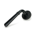 Matt Black Newbury Lever on Rose Set (Beehive) - Unsprung | From The Anvil-Concealed-Yester Home