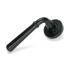 Matt Black Newbury Lever on Rose Set (Plain) | From The Anvil-Concealed-Yester Home