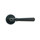 Matt Black Newbury Lever on Rose Set (Plain) | From The Anvil-Concealed-Yester Home