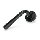 Matt Black Newbury Lever on Rose Set (Plain) - Unsprung | From The Anvil-Concealed-Yester Home