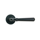 Matt Black Newbury Lever on Rose Set (Plain) - Unsprung | From The Anvil-Concealed-Yester Home
