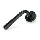 Matt Black Newbury Lever on Rose Set (Plain) - Unsprung | From The Anvil - Concealed - From The Anvil - Yester Home