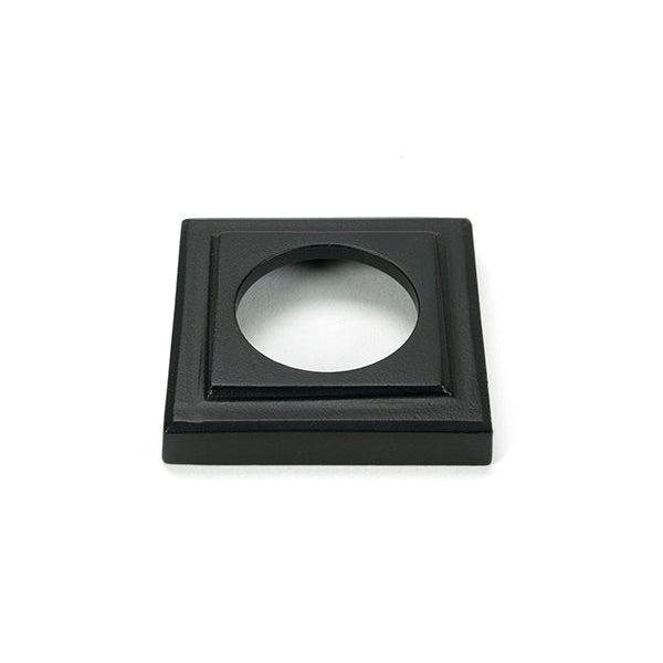 Matt Black Newbury Lever on Rose Set (Square) | From The Anvil-Concealed-Yester Home