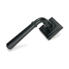 Matt Black Newbury Lever on Rose Set (Square) | From The Anvil-Concealed-Yester Home