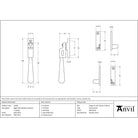 Matt Black Night-Vent Locking Newbury Fastener - Night-Vent Fasteners - From The Anvil - Yester Home