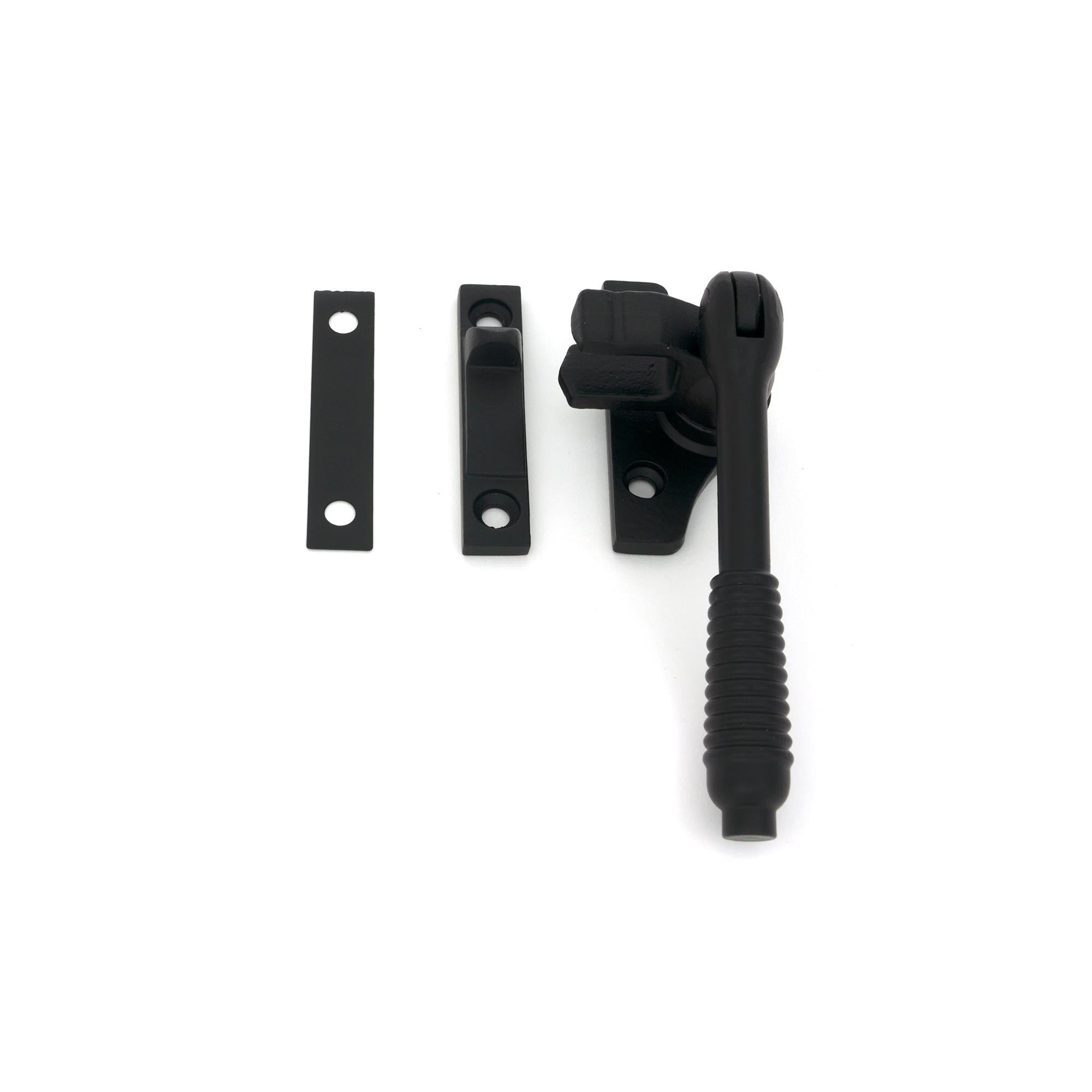 Matt Black Night-Vent Locking Reeded Fastener (Steel Window) - Night-Vent Fasteners - From The Anvil - Yester Home
