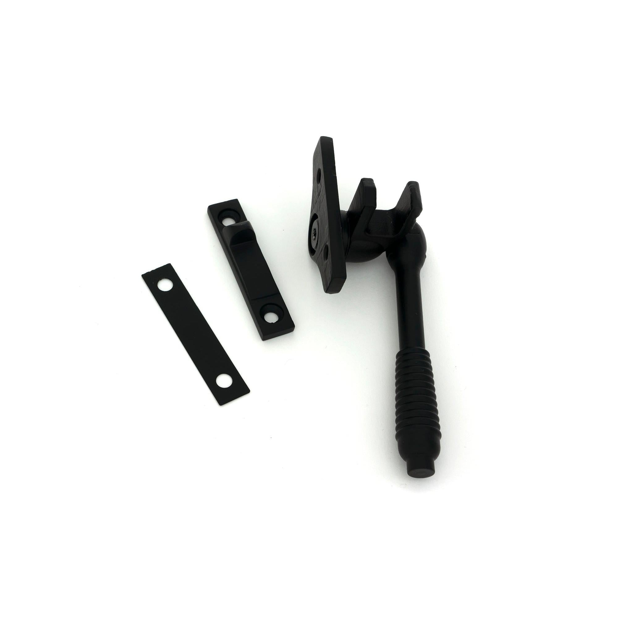 Matt Black Night-Vent Locking Reeded Fastener (Steel Window) - Night-Vent Fasteners - From The Anvil - Yester Home