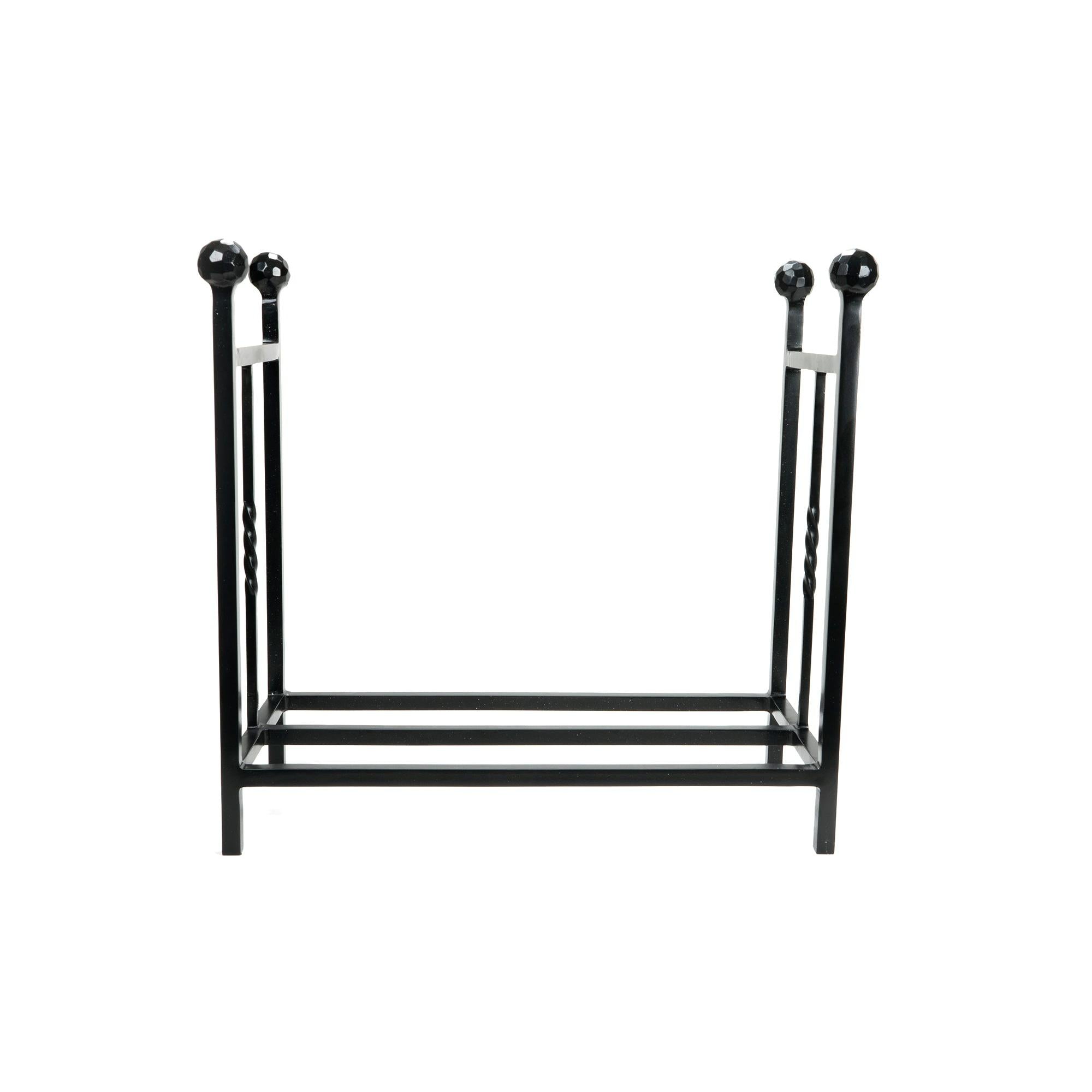 Matt Black Rectangular Log Holder | From The Anvil - Log Holders - From The Anvil - Yester Home