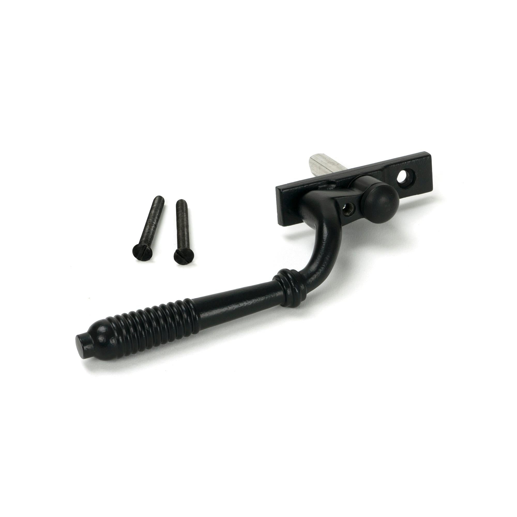Matt Black Reeded Espag - RH - Espag. Fasteners - From The Anvil - Yester Home
