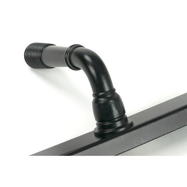 Matt Black Reeded Slimline Lever Espag. Lock Set - Espagnolette - From The Anvil - Yester Home