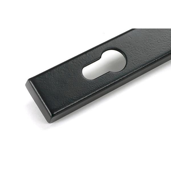 Matt Black Reeded Slimline Lever Espag. Lock Set - Espagnolette - From The Anvil - Yester Home