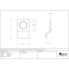 Matt Black Rim Cylinder Pull | From The Anvil-Rim Cylinder Pulls-Yester Home