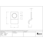 Matt Black Rim Cylinder Pull | From The Anvil - Rim Cylinder Pulls - From The Anvil - Yester Home