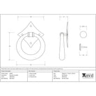 Matt Black Ring Door Knocker | From The Anvil-Surface Fixed Door Knockers-Yester Home