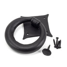 Matt Black Ring Door Knocker | From The Anvil - Surface Fixed Door Knockers - From The Anvil - Yester Home