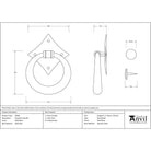 Matt Black Ring Door Knocker | From The Anvil - Surface Fixed Door Knockers - From The Anvil - Yester Home