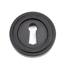 Matt Black Round Escutcheon (Art Deco) | From The Anvil - Escutcheons - From The Anvil - Yester Home
