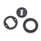 Matt Black Round Escutcheon (Beehive) | From The Anvil-Escutcheons-Yester Home