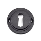 Matt Black Round Escutcheon (Beehive) | From The Anvil-Escutcheons-Yester Home