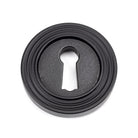 Matt Black Round Escutcheon (Beehive) | From The Anvil-Escutcheons-Yester Home