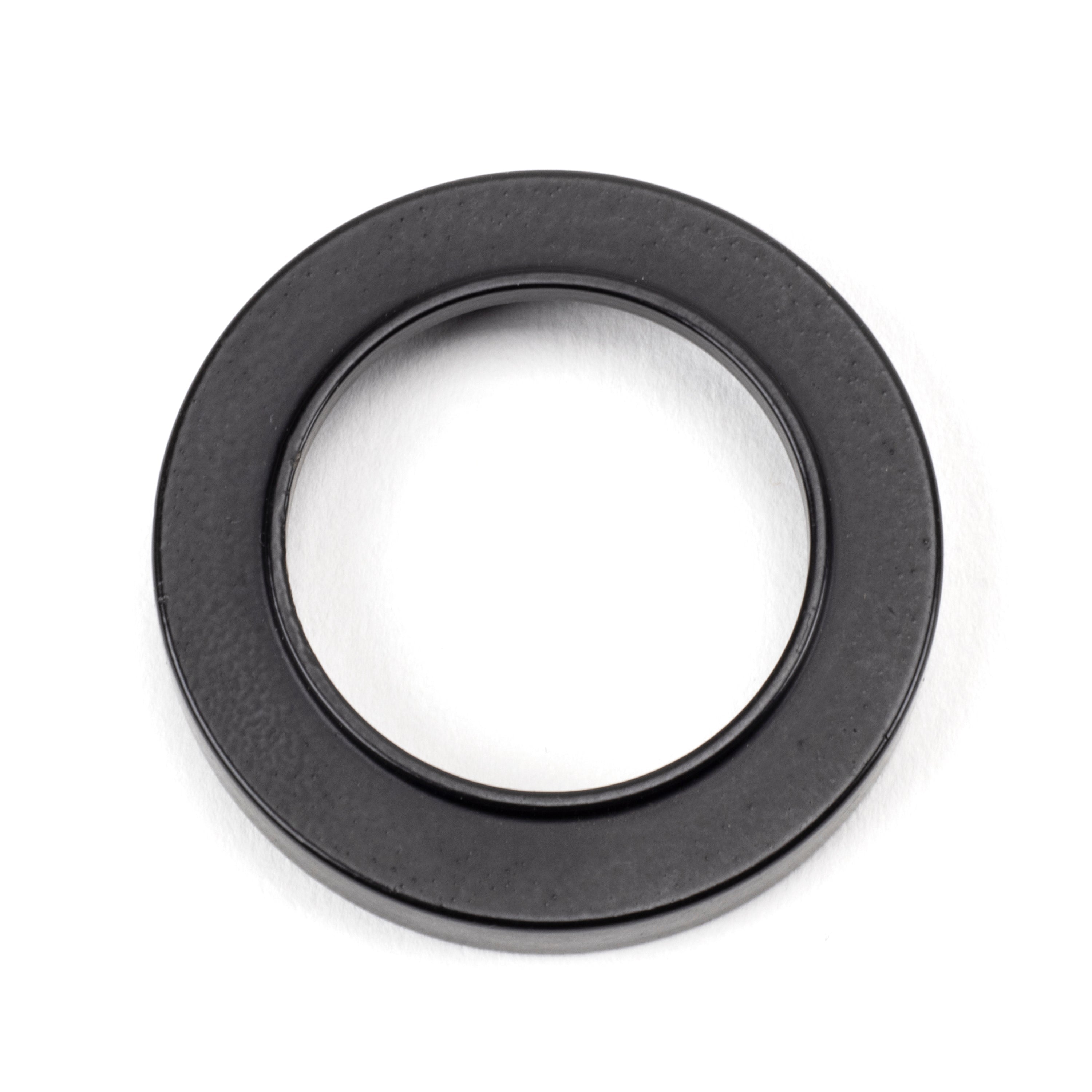 Matt Black Round Escutcheon (Plain) | From The Anvil-Escutcheons-Yester Home