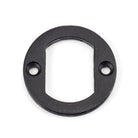 Matt Black Round Escutcheon (Plain) | From The Anvil-Escutcheons-Yester Home