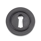 Matt Black Round Escutcheon (Plain) | From The Anvil - Escutcheons - From The Anvil - Yester Home