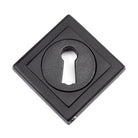 Matt Black Round Escutcheon (Square) | From The Anvil - Escutcheons - From The Anvil - Yester Home