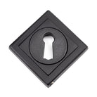 Matt Black Round Escutcheon (Square) | From The Anvil-Escutcheons-Yester Home