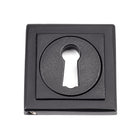 Matt Black Round Escutcheon (Square) | From The Anvil - Escutcheons - From The Anvil - Yester Home