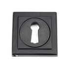 Matt Black Round Escutcheon (Square) | From The Anvil-Escutcheons-Yester Home