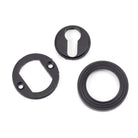 Matt Black Round Euro Escutcheon (Beehive) | From The Anvil - Euro Escutcheons - From The Anvil - Yester Home