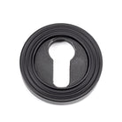 Matt Black Round Euro Escutcheon (Beehive) | From The Anvil - Euro Escutcheons - From The Anvil - Yester Home