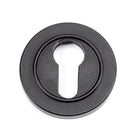 Matt Black Round Euro Escutcheon (Plain) | From The Anvil - Euro Escutcheons - From The Anvil - Yester Home