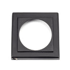 Matt Black Round Euro Escutcheon (Square) | From The Anvil-Euro Escutcheons-Yester Home