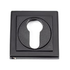 Matt Black Round Euro Escutcheon (Square) | From The Anvil - Euro Escutcheons - From The Anvil - Yester Home