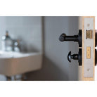 Matt Black Round Thumbturn Set (Art Deco) | From The Anvil-Thumbturns-Yester Home