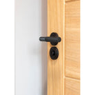 Matt Black Round Thumbturn Set (Art Deco) | From The Anvil-Thumbturns-Yester Home