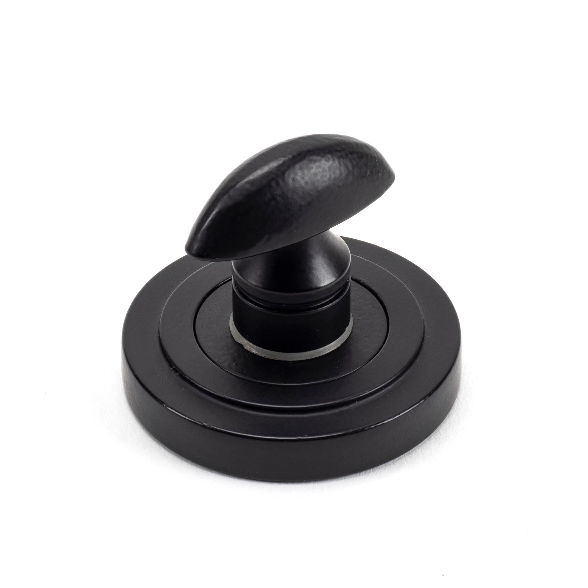 Matt Black Round Thumbturn Set (Art Deco) | From The Anvil - Thumbturns - From The Anvil - Yester Home