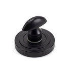 Matt Black Round Thumbturn Set (Art Deco) | From The Anvil-Thumbturns-Yester Home