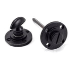 Matt Black Round Thumbturn Set (Art Deco) | From The Anvil-Thumbturns-Yester Home