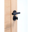 Matt Black Round Thumbturn Set (Art Deco) | From The Anvil-Thumbturns-Yester Home