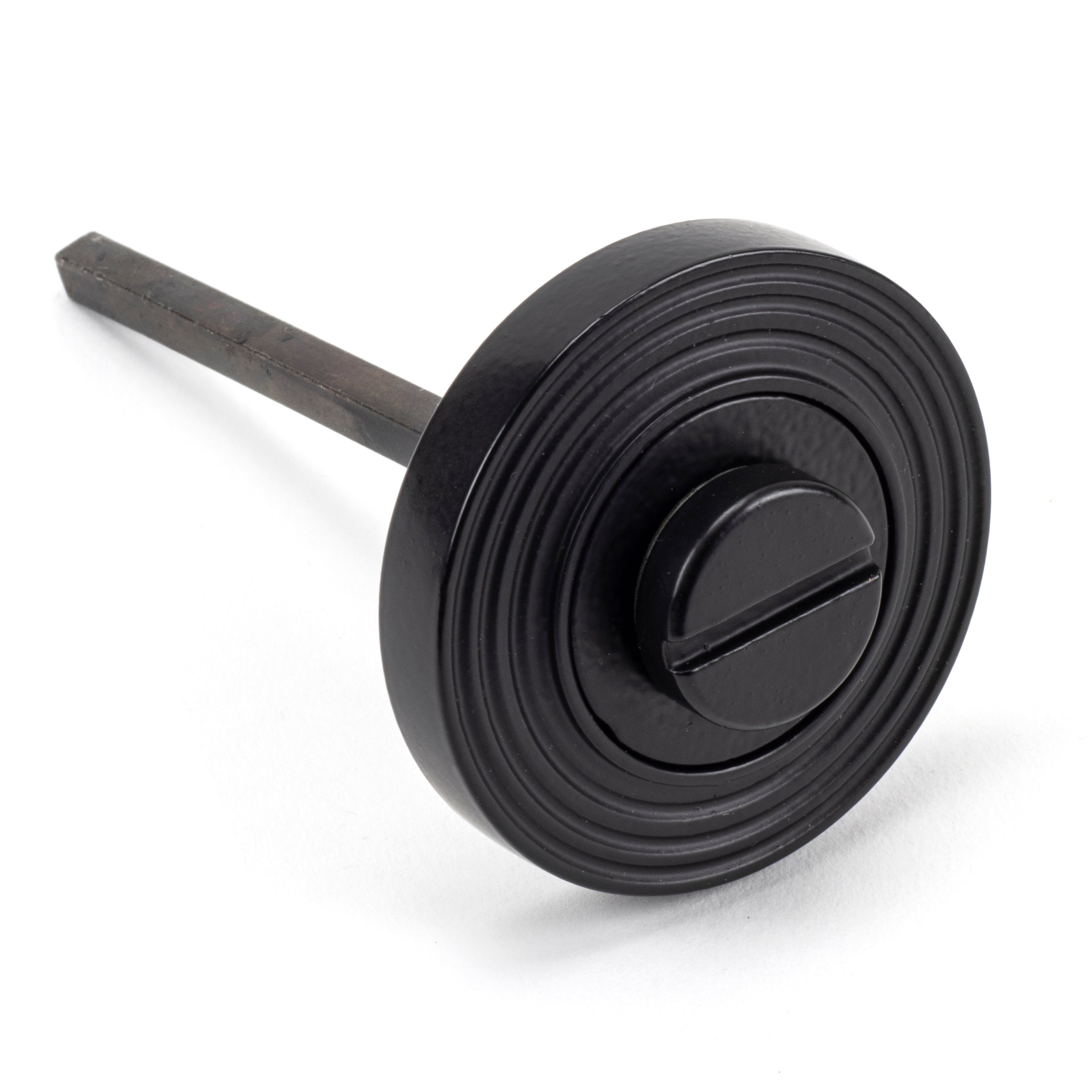 Matt Black Round Thumbturn Set (Beehive) | From The Anvil-Thumbturns-Yester Home
