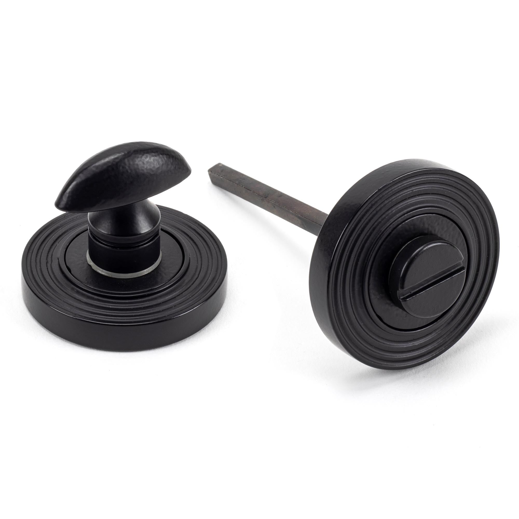 Matt Black Round Thumbturn Set (Beehive) | From The Anvil - Thumbturns - From The Anvil - Yester Home