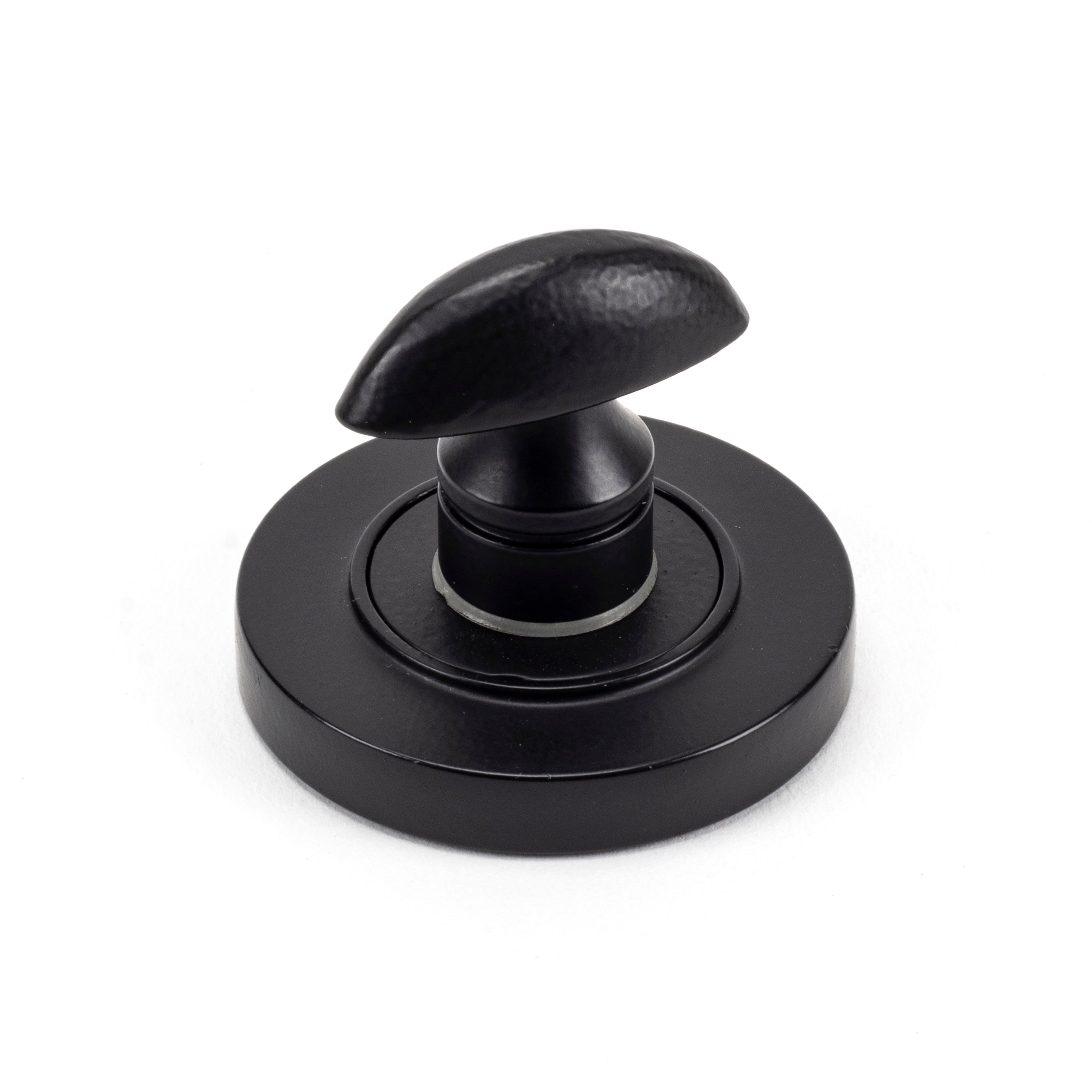 Matt Black Round Thumbturn Set (Plain) | From The Anvil-Thumbturns-Yester Home