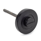 Matt Black Round Thumbturn Set (Plain) | From The Anvil-Thumbturns-Yester Home