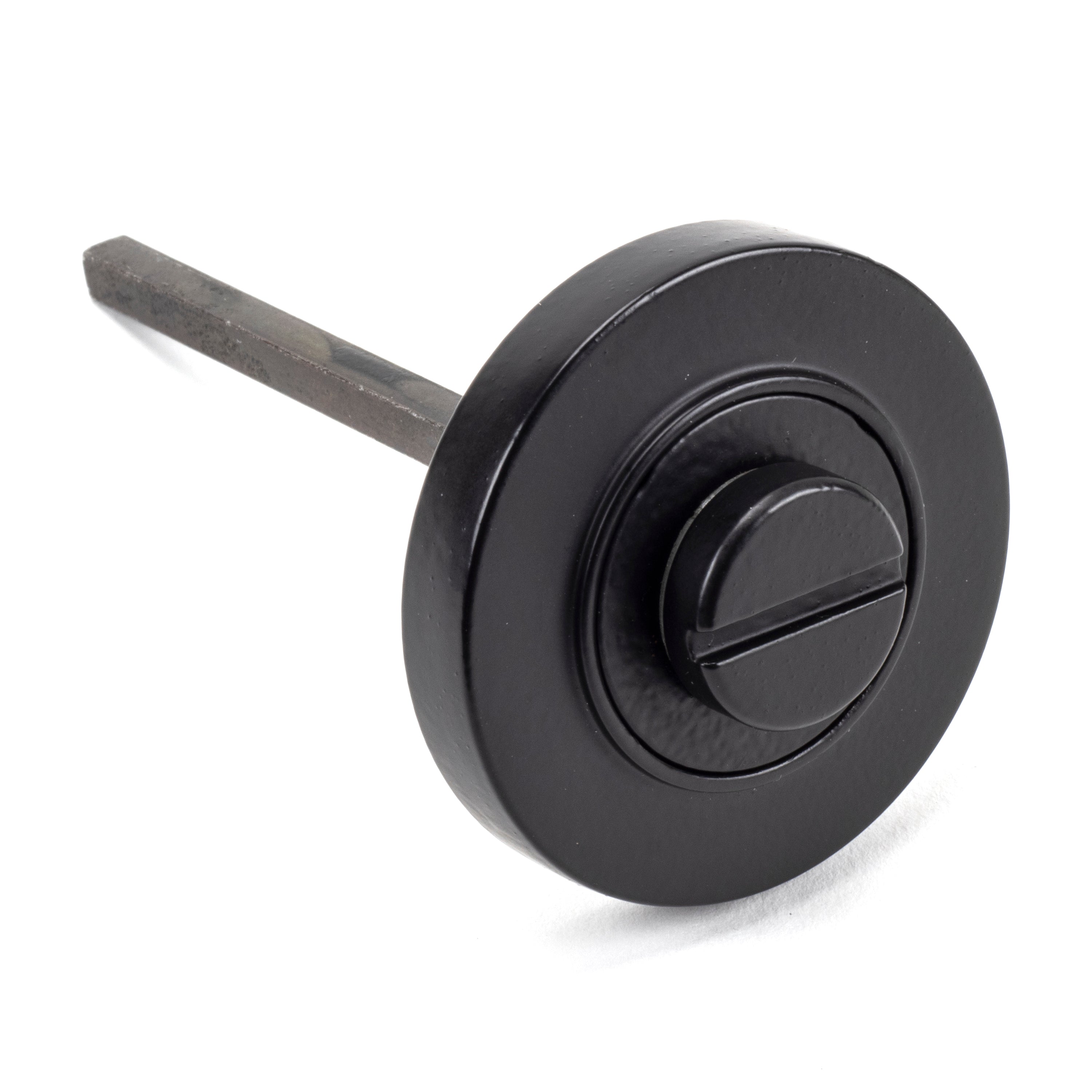 Matt Black Round Thumbturn Set (Plain) | From The Anvil-Thumbturns-Yester Home