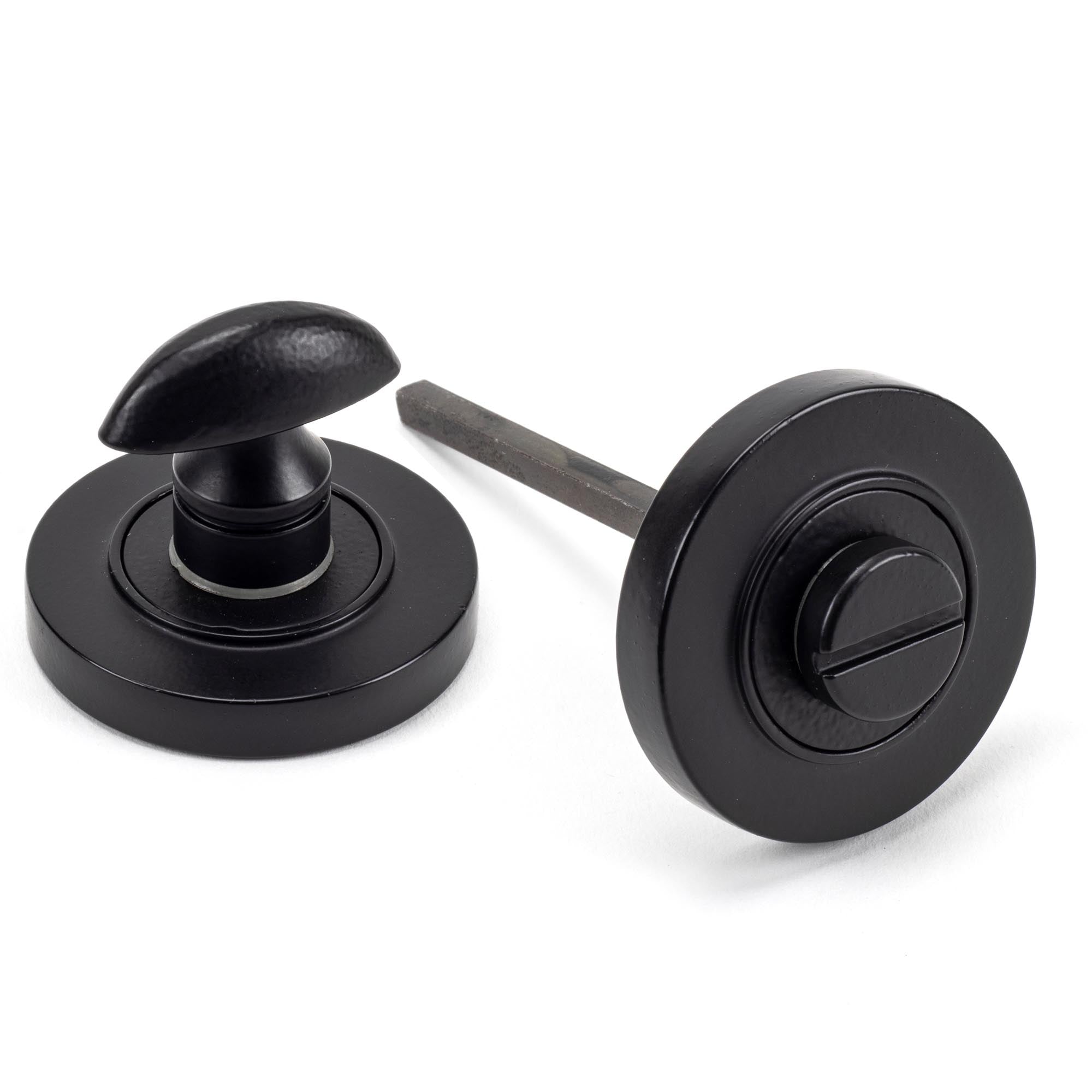Matt Black Round Thumbturn Set (Plain) | From The Anvil - Thumbturns - From The Anvil - Yester Home