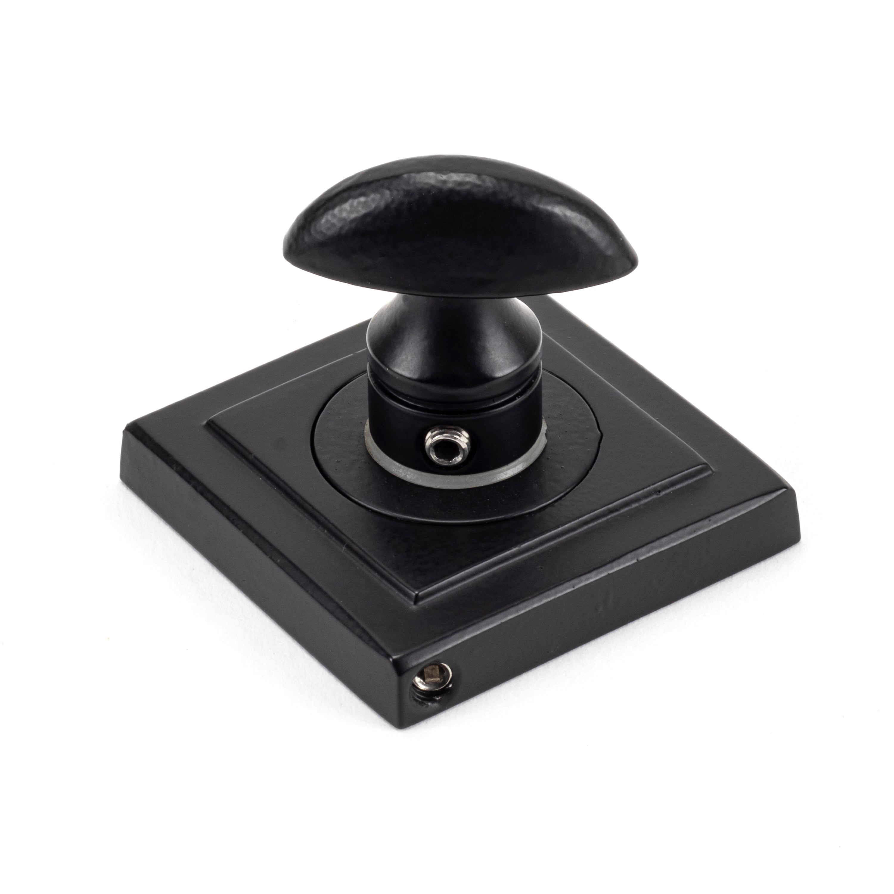 Matt Black Round Thumbturn Set (Square) | From The Anvil-Thumbturns-Yester Home