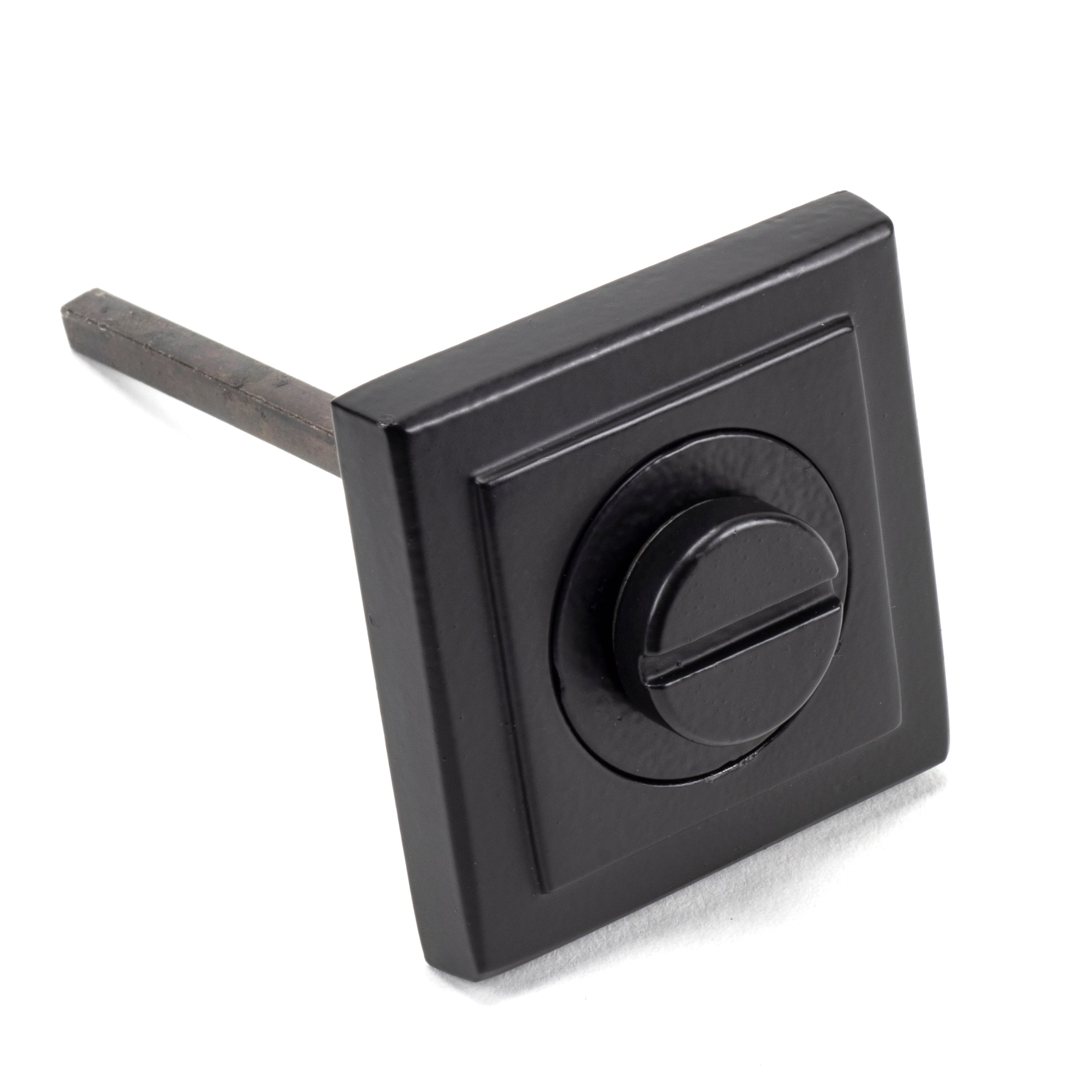 Matt Black Round Thumbturn Set (Square) | From The Anvil-Thumbturns-Yester Home